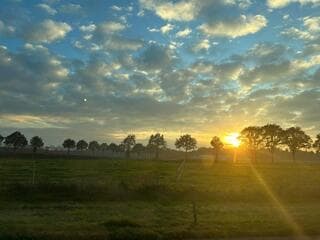 Einde van een prachtige herfstdag