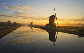 Zonsopkomst met mist