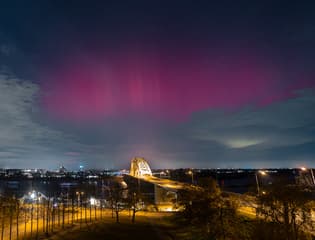 Noorderlicht boven Nijmegen