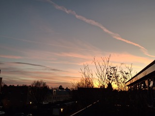 Roze gekleurde lucht
