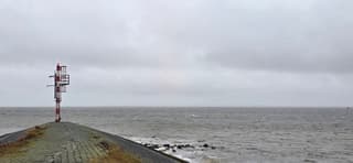 Een natte grijze herfstdag langs de Groninger waddenkust 