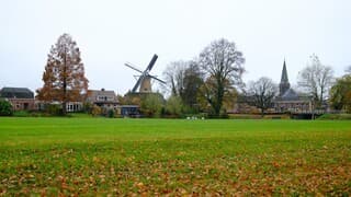 Grijs, laaghangende bewolking en een prachtig dorpsgezicht van Cothen 
