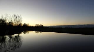 Mooie heldere zonsondergang !