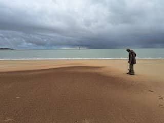 De eenzame zwemster.