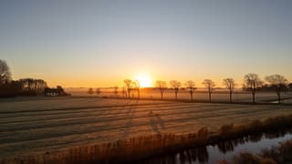 Ochtend zon over de landerijen 08:31 uur