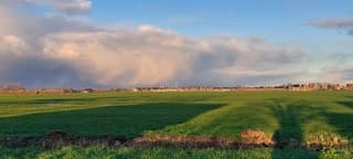 Dreigende wolken maar er valt niks