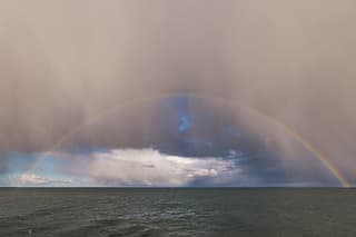 regenboog waddenzee bij terschelling