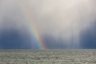 regenboog waddenzee bij terschelling 
