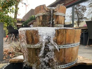 Het is een ijskoude start vandaag in Schinveld wel al mooi winterse plaatjes al