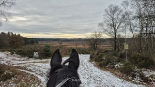 poedersneeuw op defensie terrein in Ede