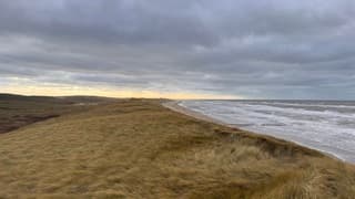  Uitwaaien aan het strand met een snoet vol zand.  12:42 uur