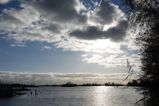 Wolkenlucht bij wandeling Botshol