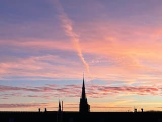 Koude kleurrijke ochtend 