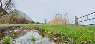 Bewolking boven de provincie Groningen vanmiddag 