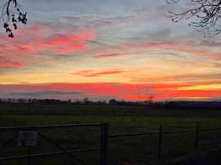 Zonsondergang in Oijen, Brabant