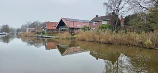 Prachtige weerspiegeling in het water vanmiddag 