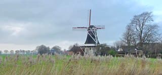 Bewolking boven de provincie Groningen vanmiddag 