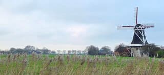 Bewolking boven de provincie Groningen vanmiddag 