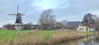 Bewolking boven de provincie Groningen vanmiddag 