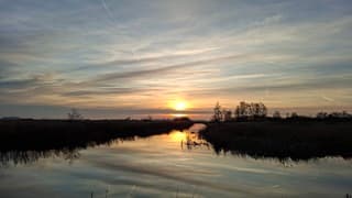 Zonsondergang in Kalenberg/Nederland, tijdstip foto 16.03 uur