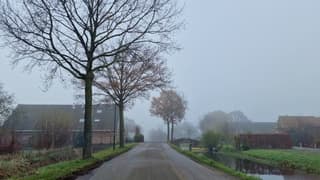 12.45 uur nog steeds dichte mist 