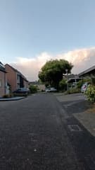Cumulonimbus wolk bij zons ondergang