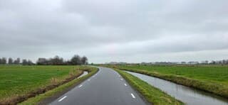 Bewolking boven de provincie Groningen vanmorgen 