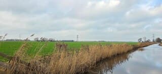 Bewolking boven de provincie Groningen vanmiddag 