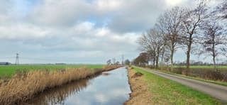 Bewolking boven de provincie Groningen vanmiddag 