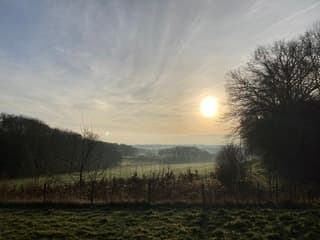 Zonsopkomst bij de boerderij het hoefveld 