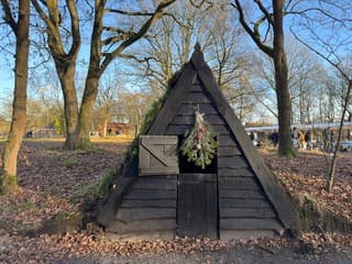 Mooi weer tijdens de kerstmarkt.
