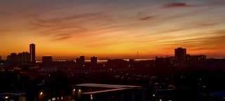 Mooie afsluiting van een zonnige winterdag 