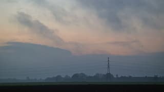 Geen spectaculaire zonsopkomst 