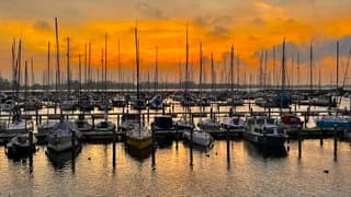 Zonsondergang IJsselmeer 