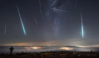 Veel vallende sterren (Geminiden)