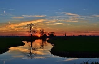 Zonsondergang Molenaarsgraaf.