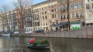 Kerstmannen in Amsterdam 