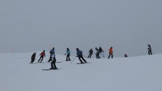 Boven de 1800m is de sneeuw nog prima.