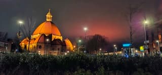 Bewolking beetje mist in Beverwijk vanmorgen vroeg 