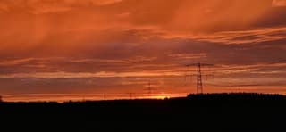 Prachtige rode lucht in Hoge Hexel 