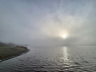 De zon doed een verwoede poging