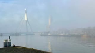 De mist begint langzaamaan op te lossen 