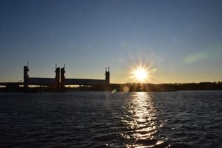 De zon straalt er mooi bij 