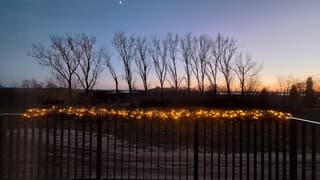 De avond valt in Linden.