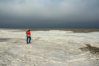 Winter,wolken,zon en ijs