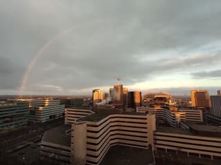 Regenboog in Amsterdam 