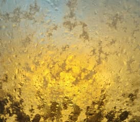 Zonsopkomst met ijsbloemen