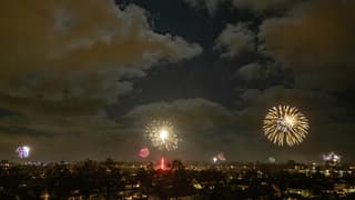 Vuurwerk boven de stad