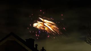 Vuurwerk in de wind
