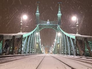 Sneeuw in Budapest 